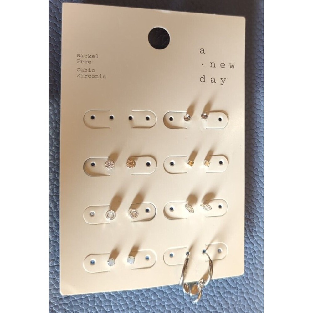 A New Day Earrings Nickel Free 7 Pair NEW silver